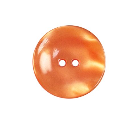 Bouton brillants creusé Giorgio 22 mm - Orange