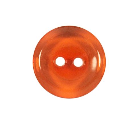 Bouton Cristobal transparent 22 mm - Orange