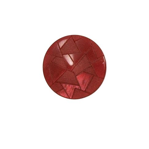 Bouton Emma triangle nacré 18 mm - Rouge