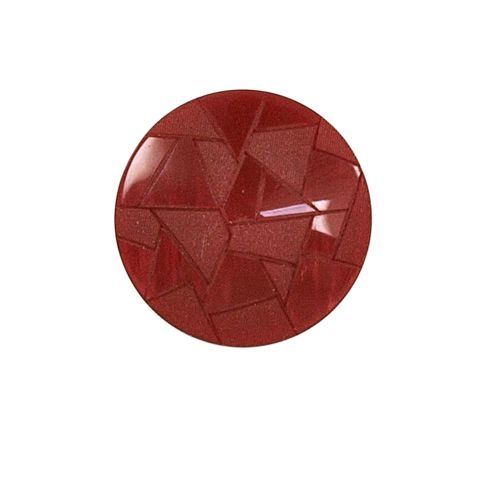Bouton Emma triangle nacré 22 mm - Rouge