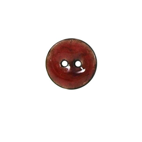 Bouton bois laqué Velentino 15 mm - Rouge