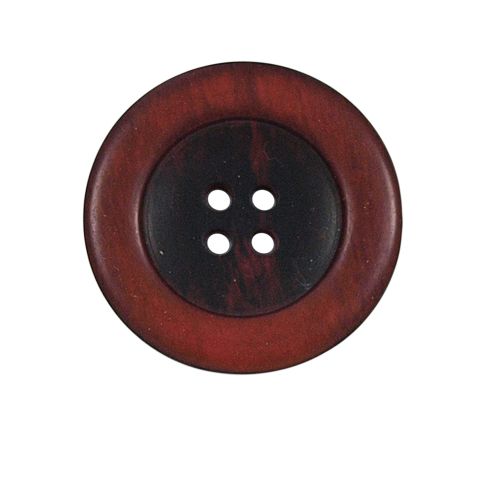 Bouton bicolore Giorgio 27 mm - Rouge