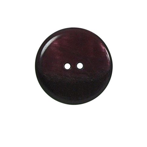 Bouton nacré plat Kate 22 mm - Rouge