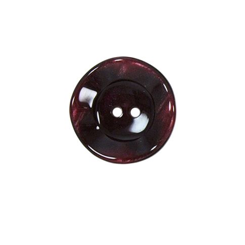 Bouton bord gondolé Agatha 18 mm - Bordeaux