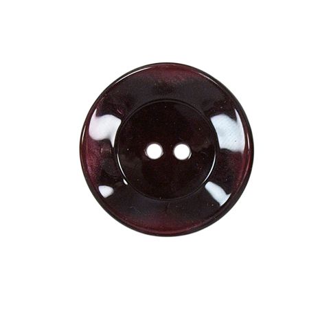 Bouton bord gondolé Agatha 22 mm - Bordeaux