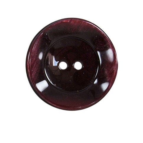 Bouton bord gondolé Agatha 27 mm - Bordeaux