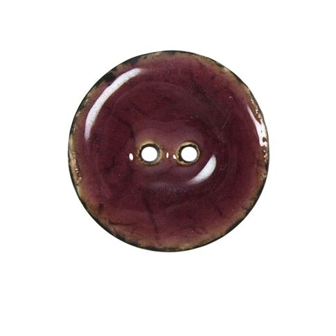 Bouton bois laqué Velentino 25 mm - Violet