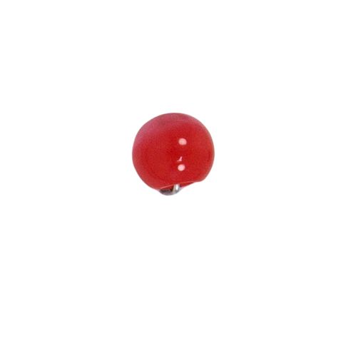 Bouton Guccio boule nacré 10 mm - Rouge