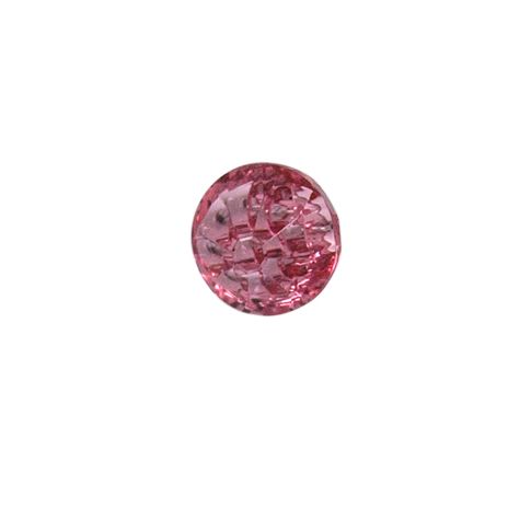 Bouton diamant transparent 12 mm - Rose
