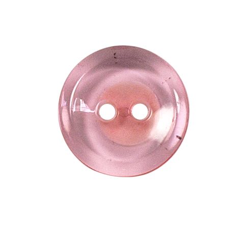 Bouton Cristobal transparent 22 mm - Rose clair