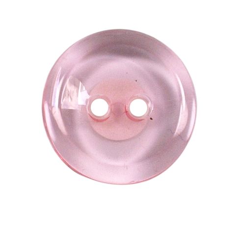 Bouton Cristobal transparent 27 mm - Rose clair