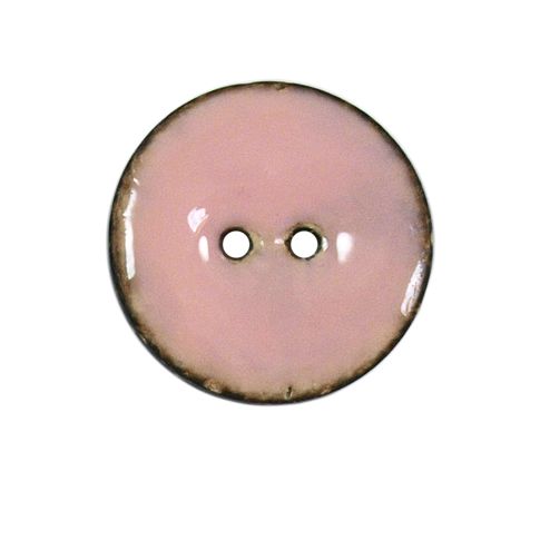 Bouton bois laqué Velentino 25 mm - Rose