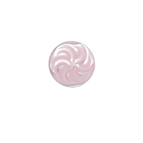 Bouton Giani spirale fleuri 13 mm - Rose