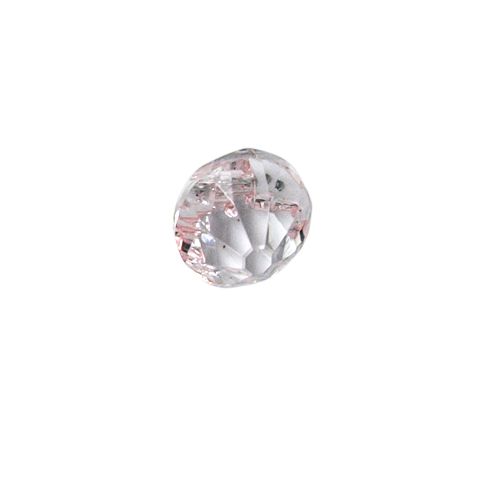 Bouton diamant transparent 12 mm - Rose clair
