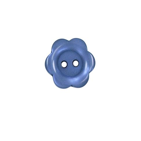 Bouton Yves fleur 15 mm - Violet foncé