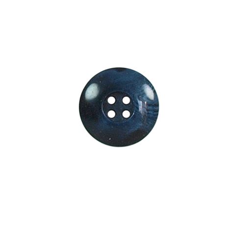 Bouton incurvé nacré Vera 14 mm - Bleu