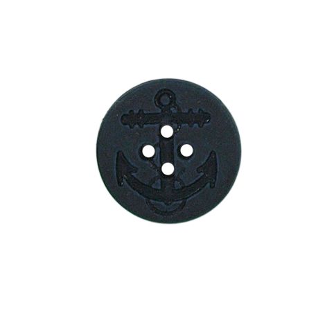 Bouton Pierre ancre 18 mm - Noir