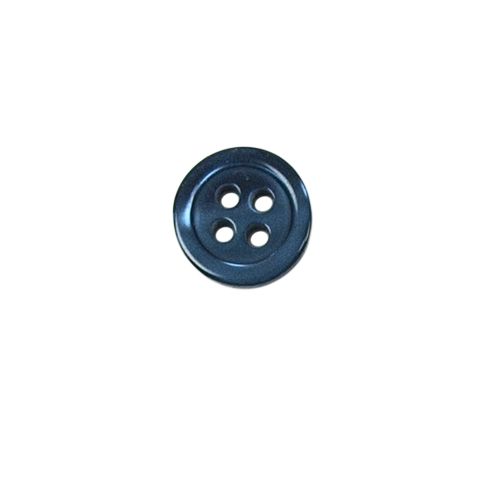 Bouton Alexander unis nacré 12 mm - Bleu marine