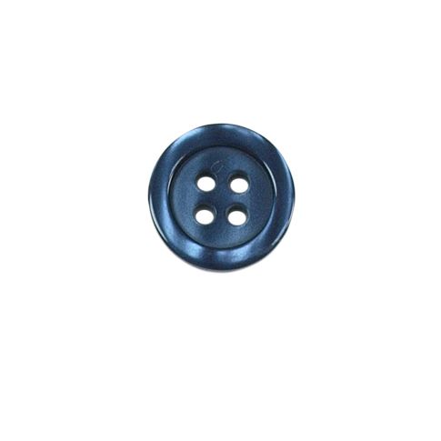 Bouton Alexander unis nacré 14 mm - Bleu marine
