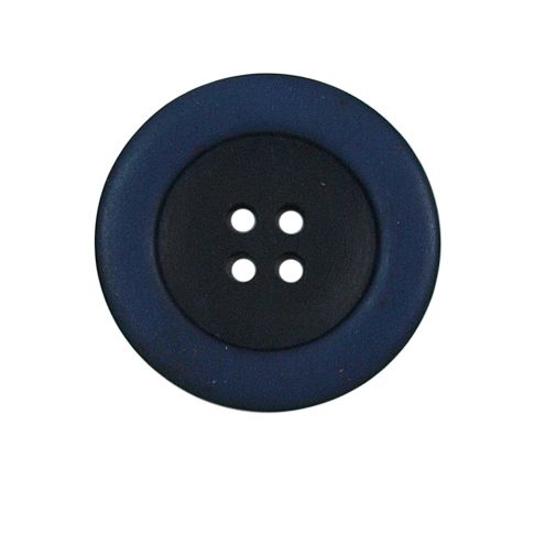 Bouton bicolore Giorgio 27 mm - Bleu marine
