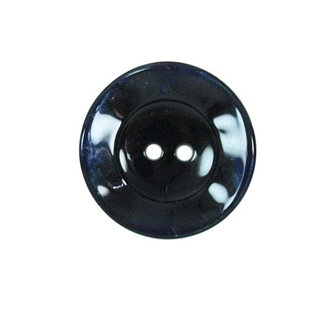 Bouton bord gondolé Agatha 22 mm - Noir
