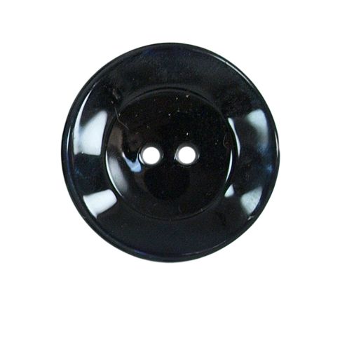 Bouton bord gondolé Agatha 27 mm - Noir