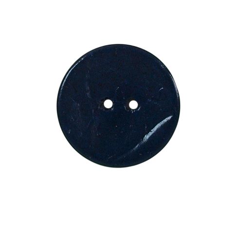 Bouton bois Claudie mat 22 mm - Bleu
