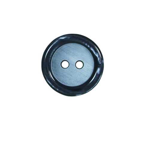 Bouton effet nacré Loris 18 mm - Bicolore Bleu 