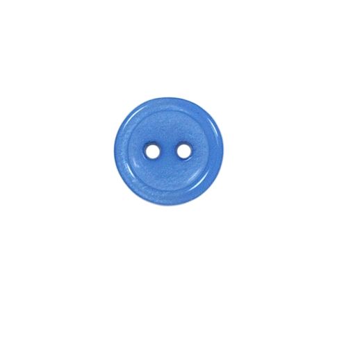 Bouton cuvette unis 12 mm - Bleu