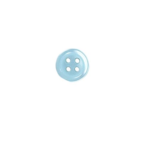 Bouton Alexander unis nacré 10 mm - Bleu clair