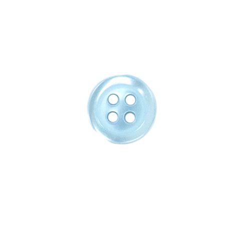 Bouton Alexander unis nacré 12 mm - Bleu clair
