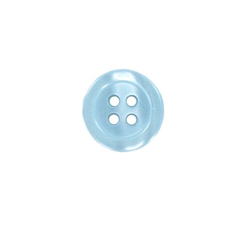 Bouton Alexander unis nacré 14 mm - Bleu clair