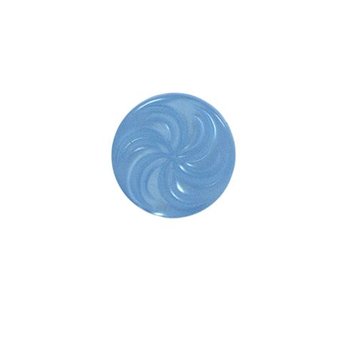 Bouton Giani spirale fleuri 15 mm - Bleu
