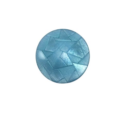 Bouton Emma triangle nacré 18 mm - Bleu