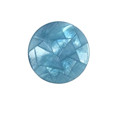 Bouton Emma triangle nacré 22 mm - Bleu