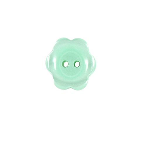 Bouton Yves fleur 15 mm - Vert d'eau