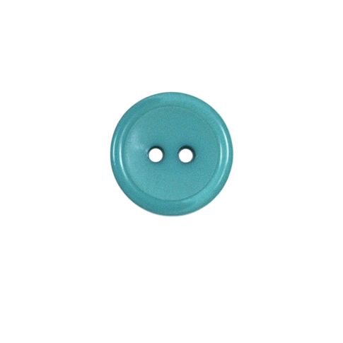 Bouton cuvette unis 15 mm - Bleu tiffany