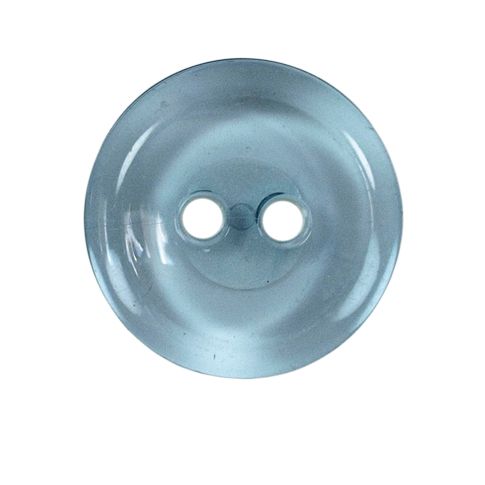 Bouton Cristobal transparent 27 mm - Bleu