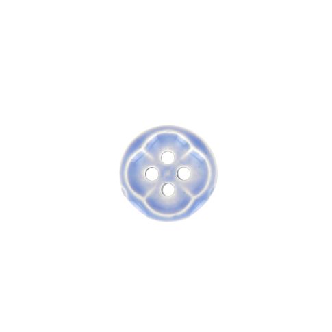 Bouton forme fleur 12 mm - Bleu clair