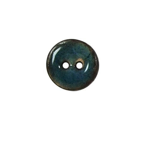 Bouton bois laqué Velentino 15 mm - Bleu