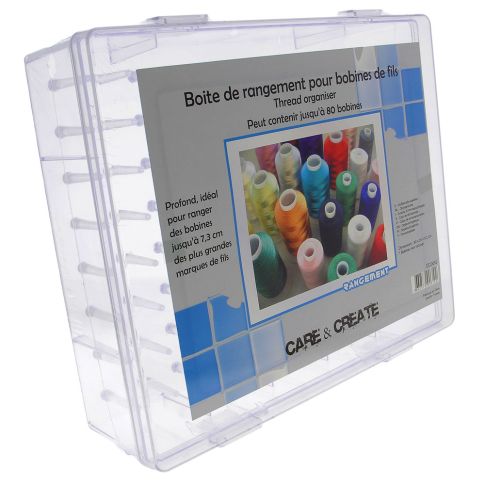 Boîte de rangement pour bobine de fils Care & Create - 80 emplacements