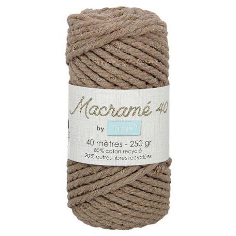 Cordon Coton Macramé 40m - Marron