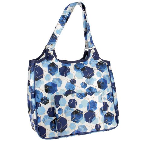 Sac à ouvrage Care & Create design - Bleu et or 