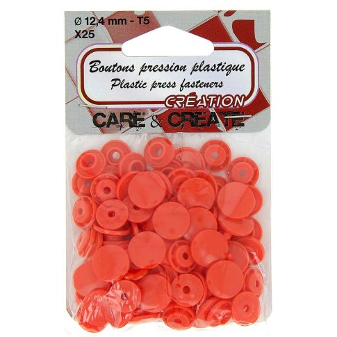 Bouton pression Rouge x25 - Care & Create