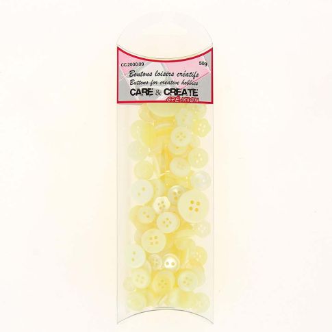 Assortiment de Boutons loisirs créatifs Blanc - Care & Create