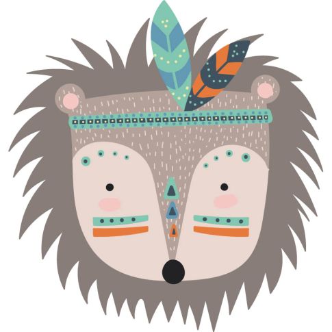 Sticker textile thermo-adhésif  7x7 cm - Lion indien 