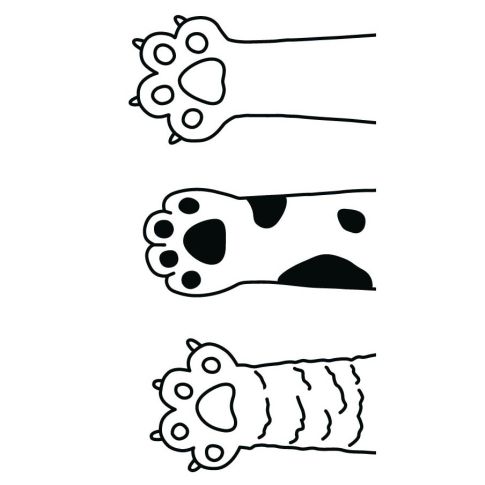 Sticker textile thermo-adhésif  9x15 cm - Pattes d'animaux 