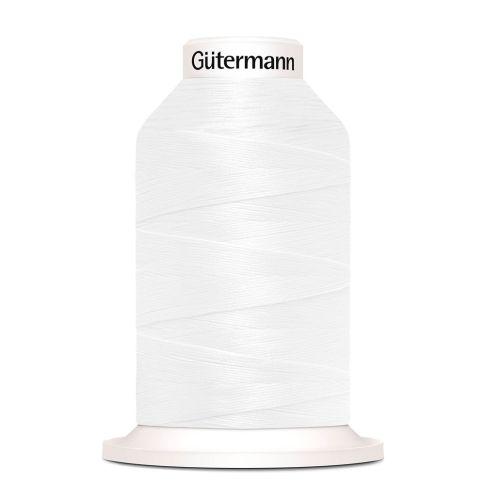Cône de fil mousse Gütermann Bulky-Lock 1000m - Blanc pur