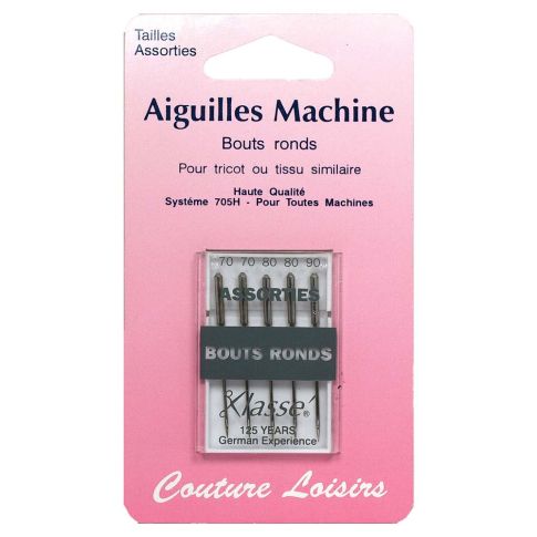 Aiguilles spéciales Tricot pour machine à coudre n° 70 à 90 x5