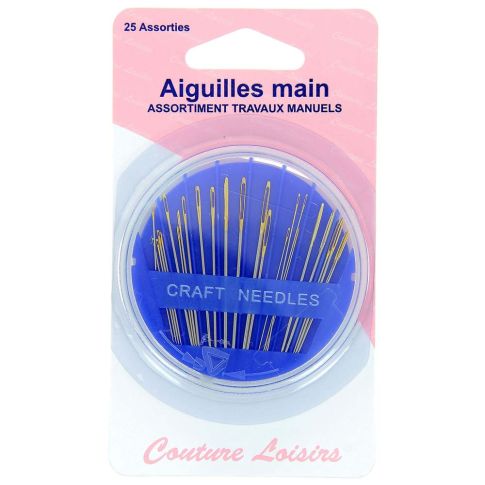 Aiguilles travaux manuels assorties x25